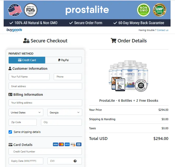 ProstaLite order